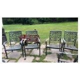 Lot of 4 Aluminum Patio Chairs
