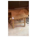 Wooden rush seat stool