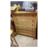 Vintage blonde wood dresser