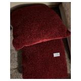 2 pc lot of red decorative pillows