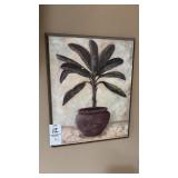 Pair of plant wall art pieces 10by8 inch