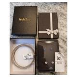 Lot of jewelry, Belk & Co .925 sterling bangles,
