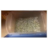 Lot of small clear glass marbles