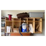 Wooden Cubby w contents