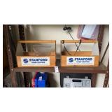Pair of Stanford Home Centers Wooden Toolboxes