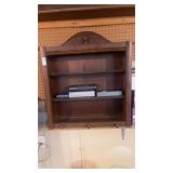 Vintage wood wall-hanging display shelf