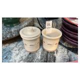 Longaberger Pottery 1-Pint Salt Crocks
