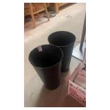Pair of textured black bins