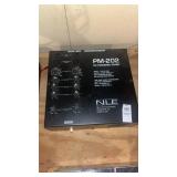 NLE PM-202 DC powered mixer w cables