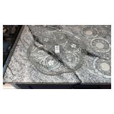 Vintage Glass Serving Trays and Candle Plates