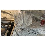 Cut Crystal Wine Goblets 4 count