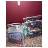 Lot of reading glasses, sunglasses, and cases