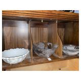 Frosted Glass bowl & white glass bowl