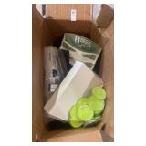 Box of school supplies
