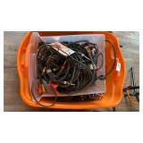 Tote of Amp and Misc. Cords