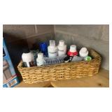 Small Basket of Aquarium Water Conditioner, etc