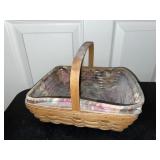 Longaberger basket features a square shape and