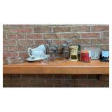 Lot of candle related items, tea pot, and serving