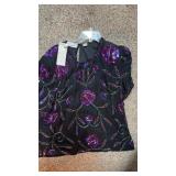 Vintage Lawrence Kazar blouse, 100% silk with