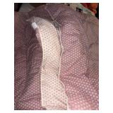 Pink and White reversible comforter