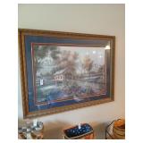 Carl Valente "Razzberry" framed print 41-1/2" x
