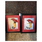 2 pc picture frame decor set