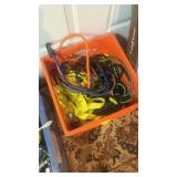 Crate of Bungee cords and Straps