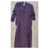 Vintage Karen Miller purple beaded dress and