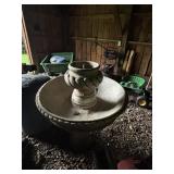 Plastic Bird Bath Garden Statue