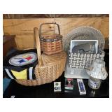 Picnic basket, Steeler flag, candles & variety