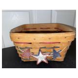 Longaberger 1997 patriotic basket features red