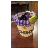 Grape Ceramic cookie jar canister