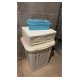 Storage Containers and Hamper