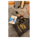 Lot of jump ropes, resistant bands, and 2 pound