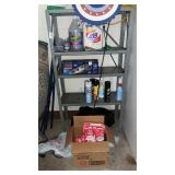 Metal Shelf w contents