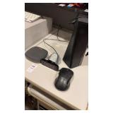 Logitech mouse and computer camera, desk speaker