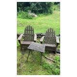 Set of Adirondack Chairs and Table