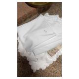 Lot of vintage white table cloths