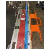 Lot of levels, rulers, etc.