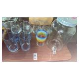 Glasses and drink dispenser