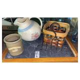 Somerset crock 1976, vintage water pitcher,
