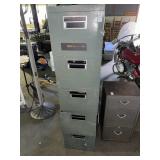 5 Drawer Green Filing Cabinet *see pics* 15 X