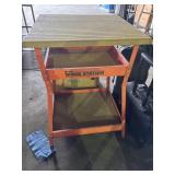 Hirsh Work Station with Shelves and Wooden Top 2