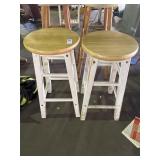 Two Wooden Bar Stools