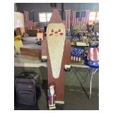 2 Wooden Santa Claus Statues