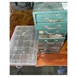3 containers with hardware/ variety