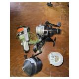 Lot of 4 Fishing Reels and Line - Zebco,