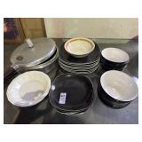 Lot of Home Stoneware Dishes and Presto Fry