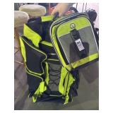 Green Destination Rolling Duffel Bag and Igloo