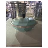 Vintage Aqua-Teal Club Dutch Oven